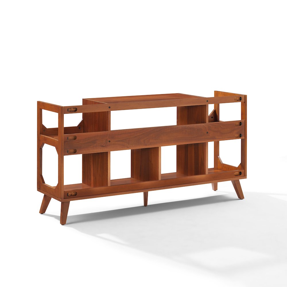 Asheville Xl Record Player Stand With Vinyl Storage Walnut