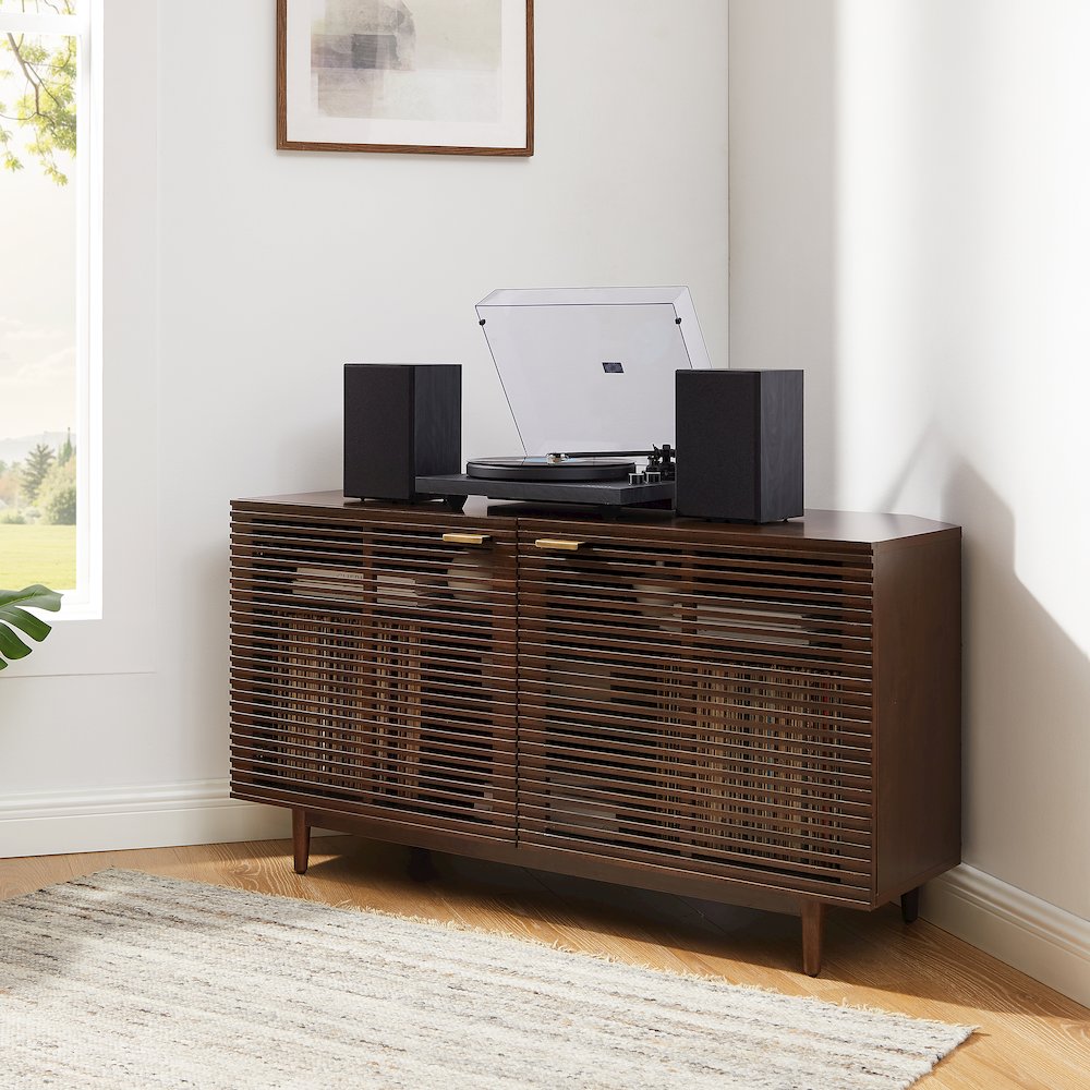 Cameron Corner Record Player Cabinet With Vinyl Storage