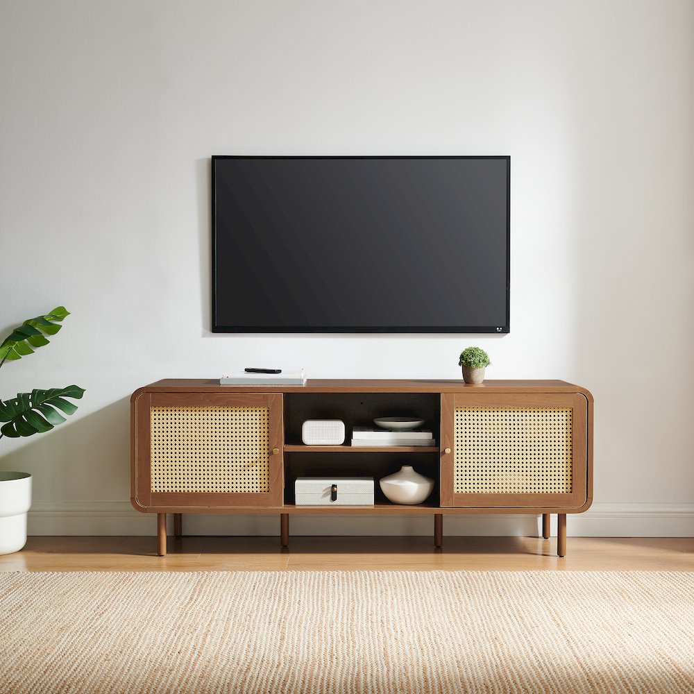 Nora Modern Record Player Cabinet With Vinyl Storage