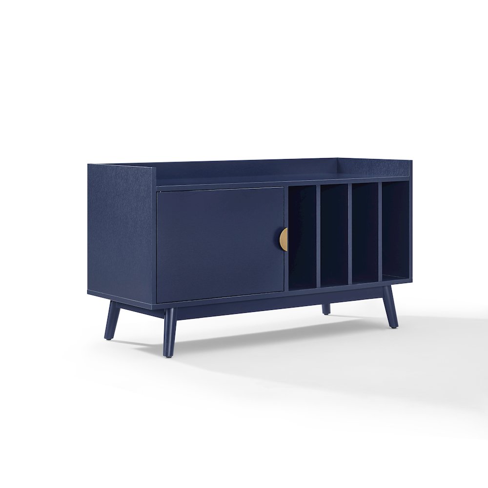 Skylar Mid-Century Record Player Cabinet with Vinyl Storage