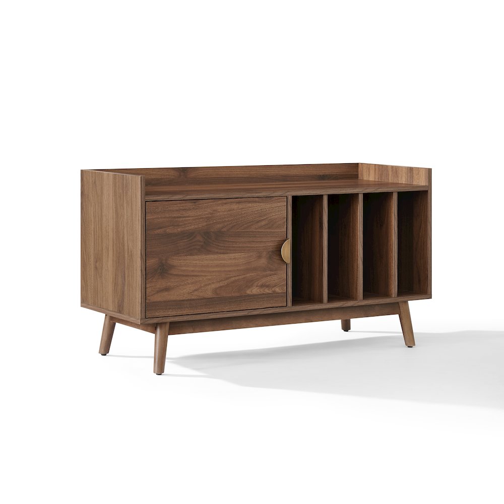 Skylar Mid-Century Record Player Cabinet with Vinyl Storage