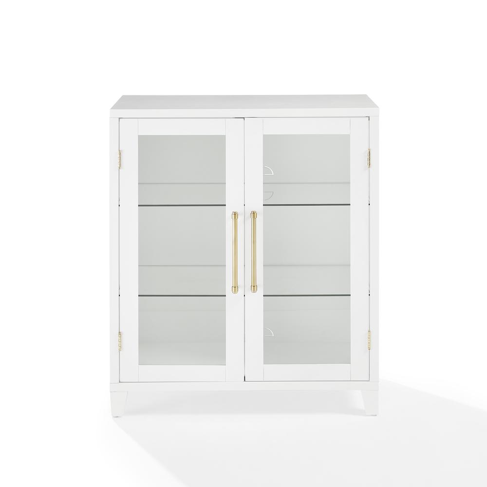 Roarke Stackable Glass Door Kitchen Pantry Storage Cabinet