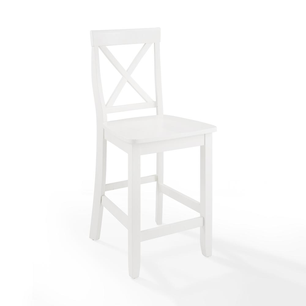 X-Back 2-Piece Counter Height Bar Stool Set – 2 Stools