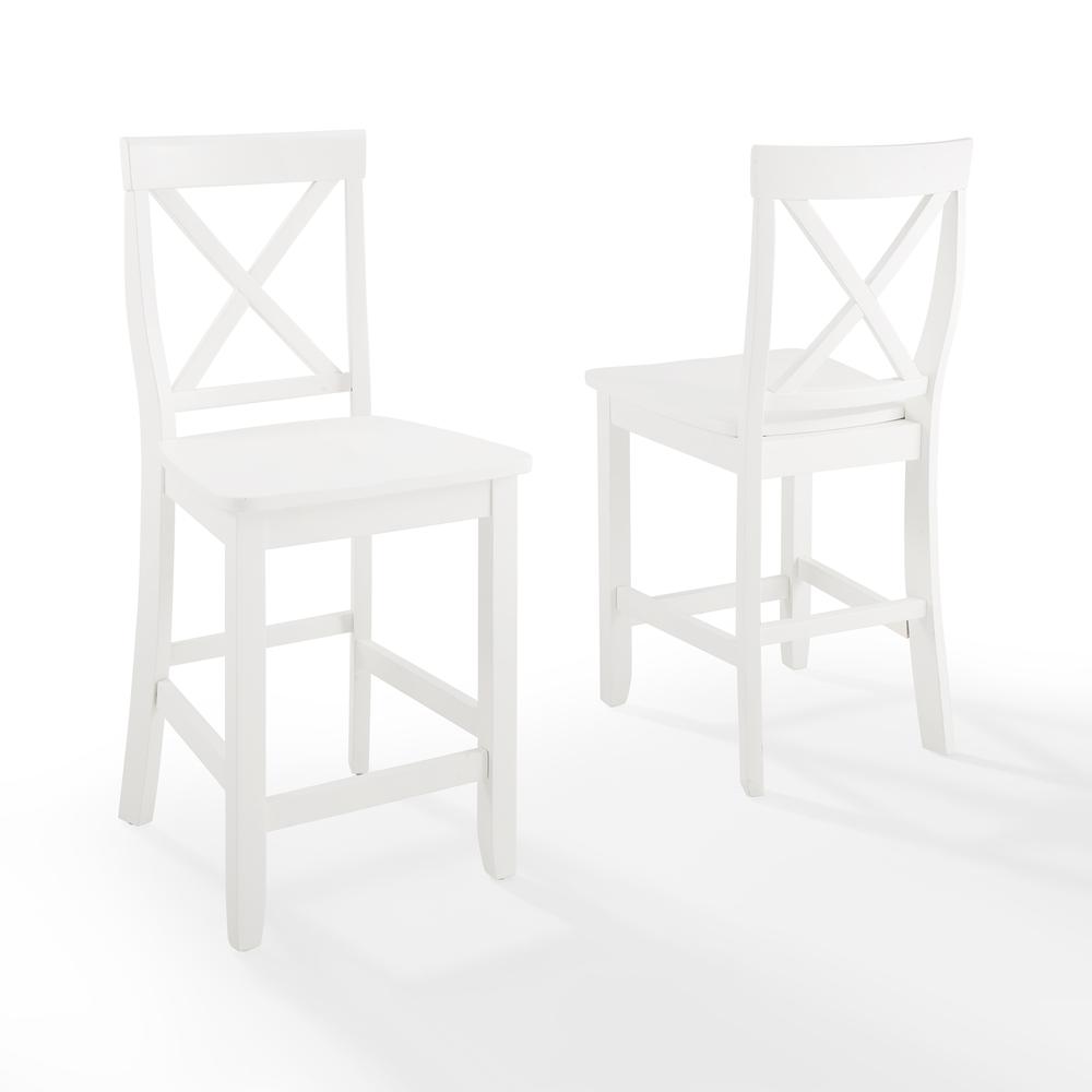 X-Back 2-Piece Counter Height Bar Stool Set – 2 Stools