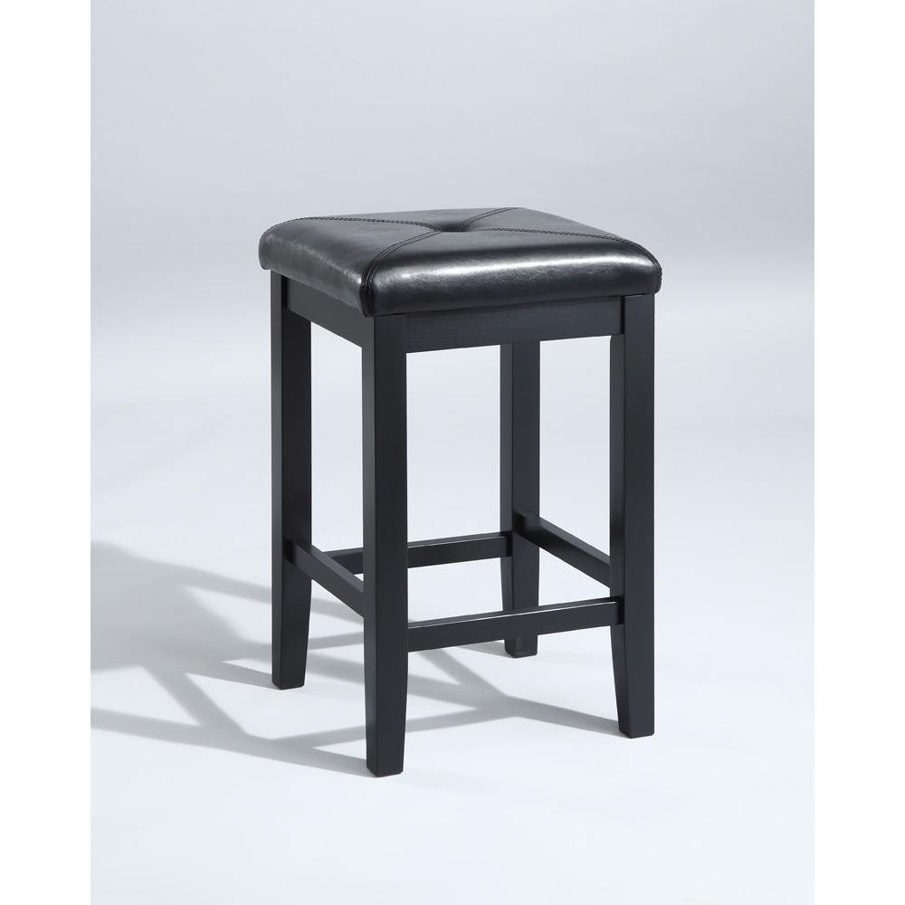 Upholstered Square Seat 2Pc Counter Height Bar Stool Set – 2 Stools