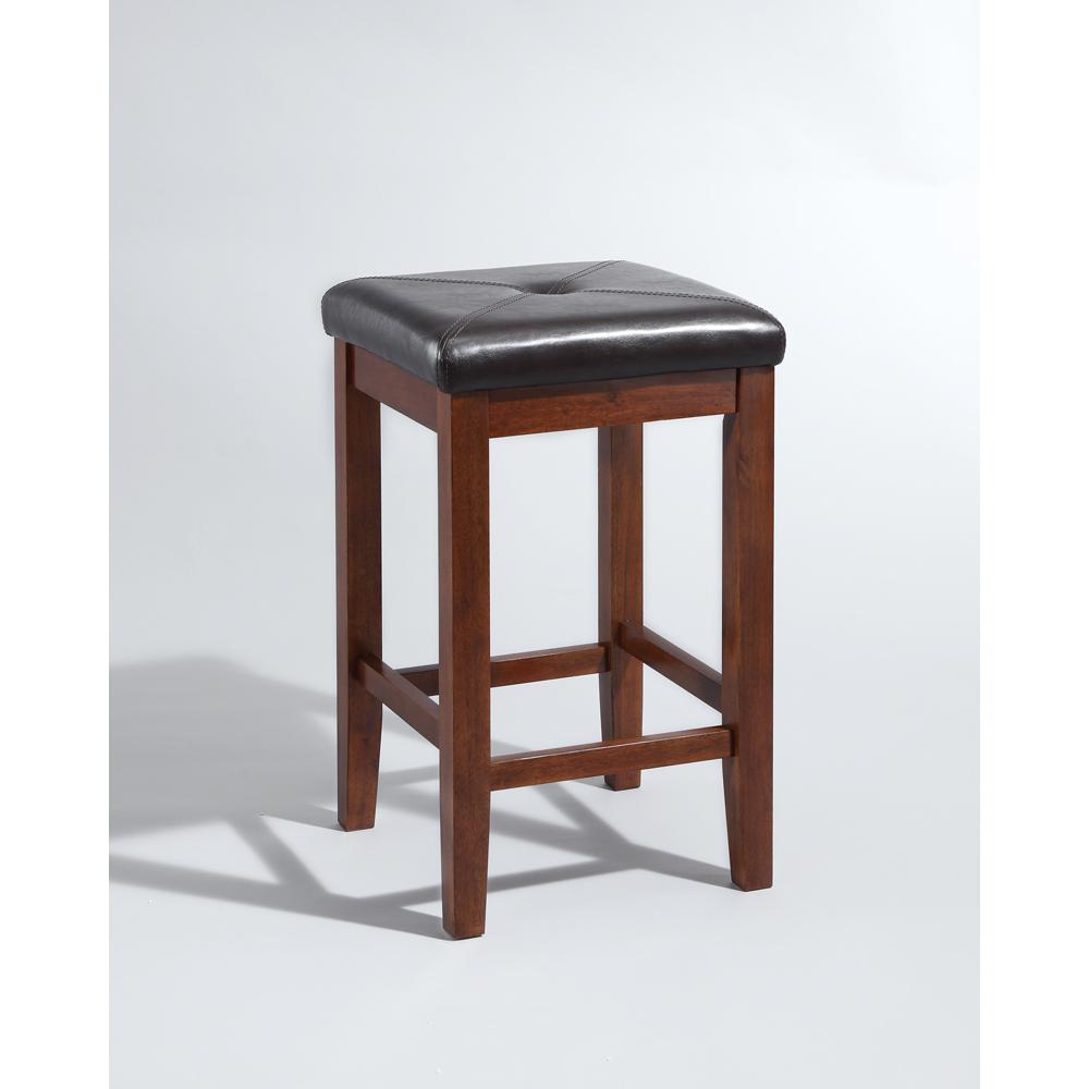 Upholstered Square Seat 2Pc Counter Height Bar Stool Set – 2 Stools