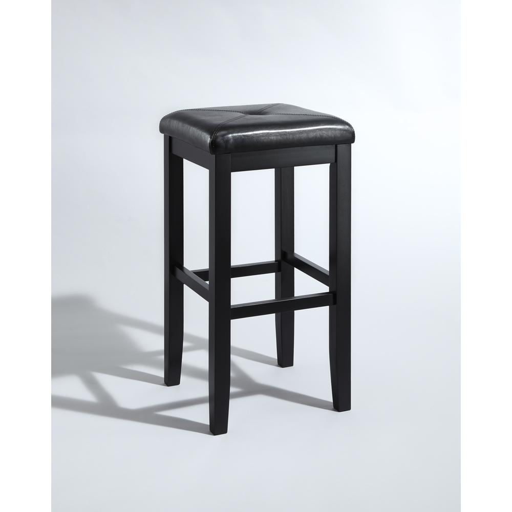 Upholstered Square Seat 2-Piece Bar Stool Set – 2 Stools