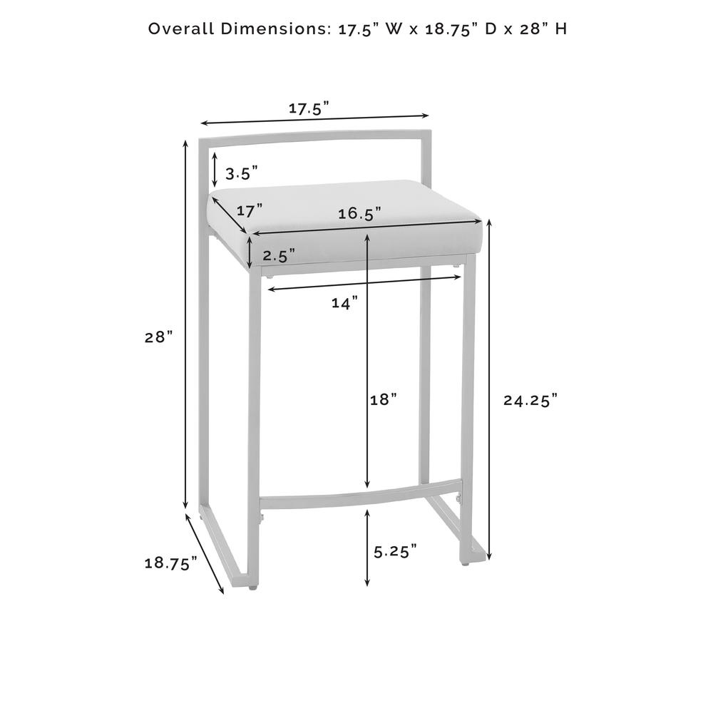 Harlowe 2-Piece Counter Height Bar Stool Set – 2 Stools