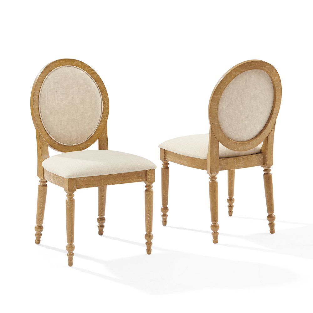 Daphne 2-Piece Dining Chair Set Rustic Brown/Crème – 2 Chairs