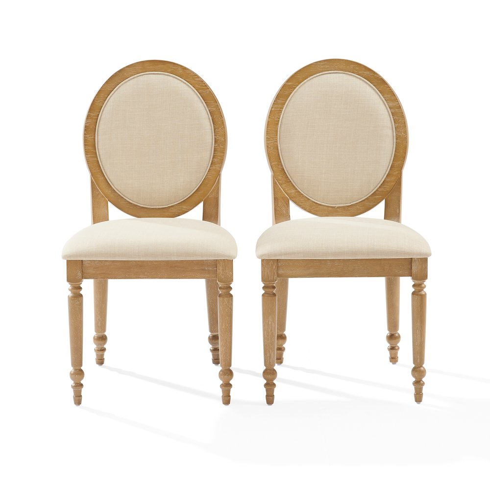 Daphne 2-Piece Dining Chair Set Rustic Brown/Crème – 2 Chairs
