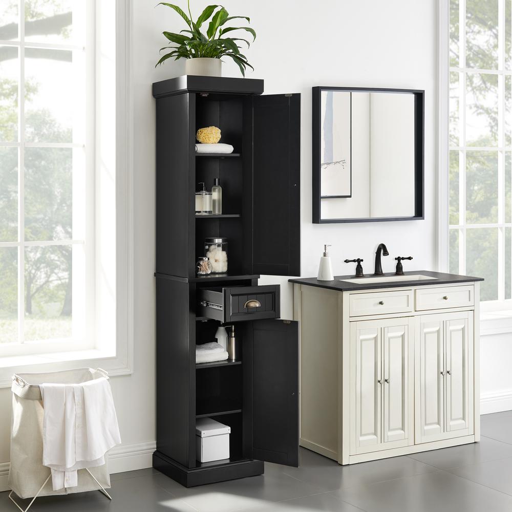 Seaside Tall Linen Storage Cabinet