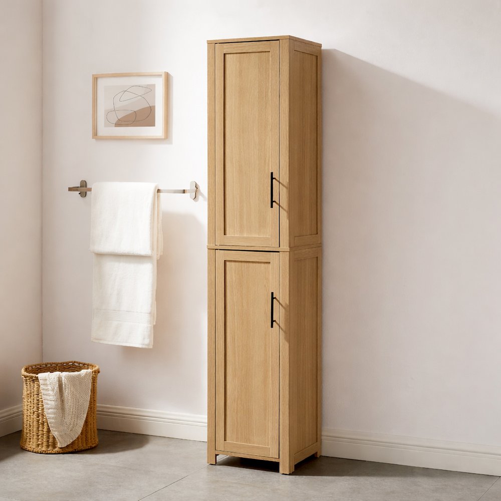Savannah Linen Storage Cabinet Natural