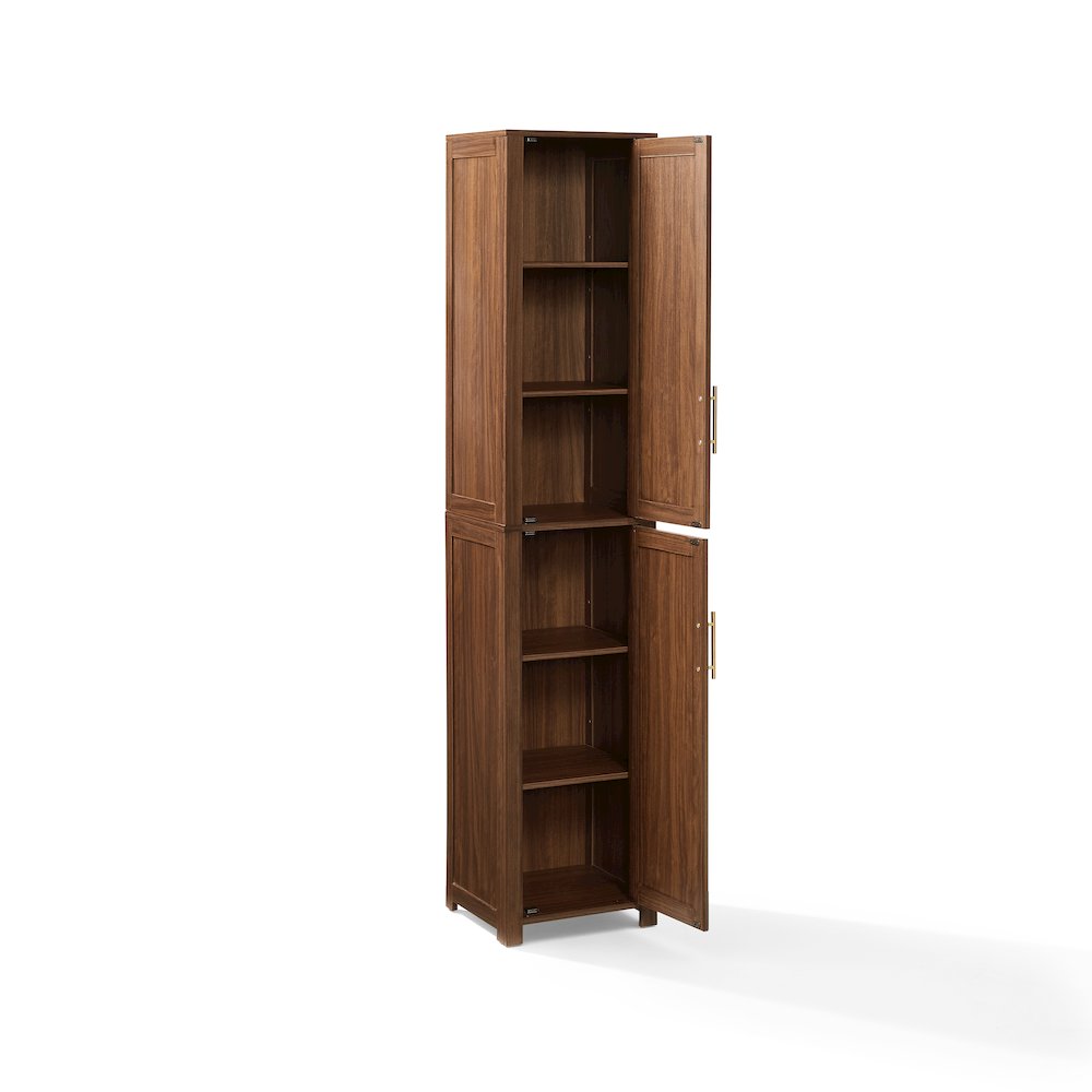 Savannah Linen Storage Cabinet Walnut