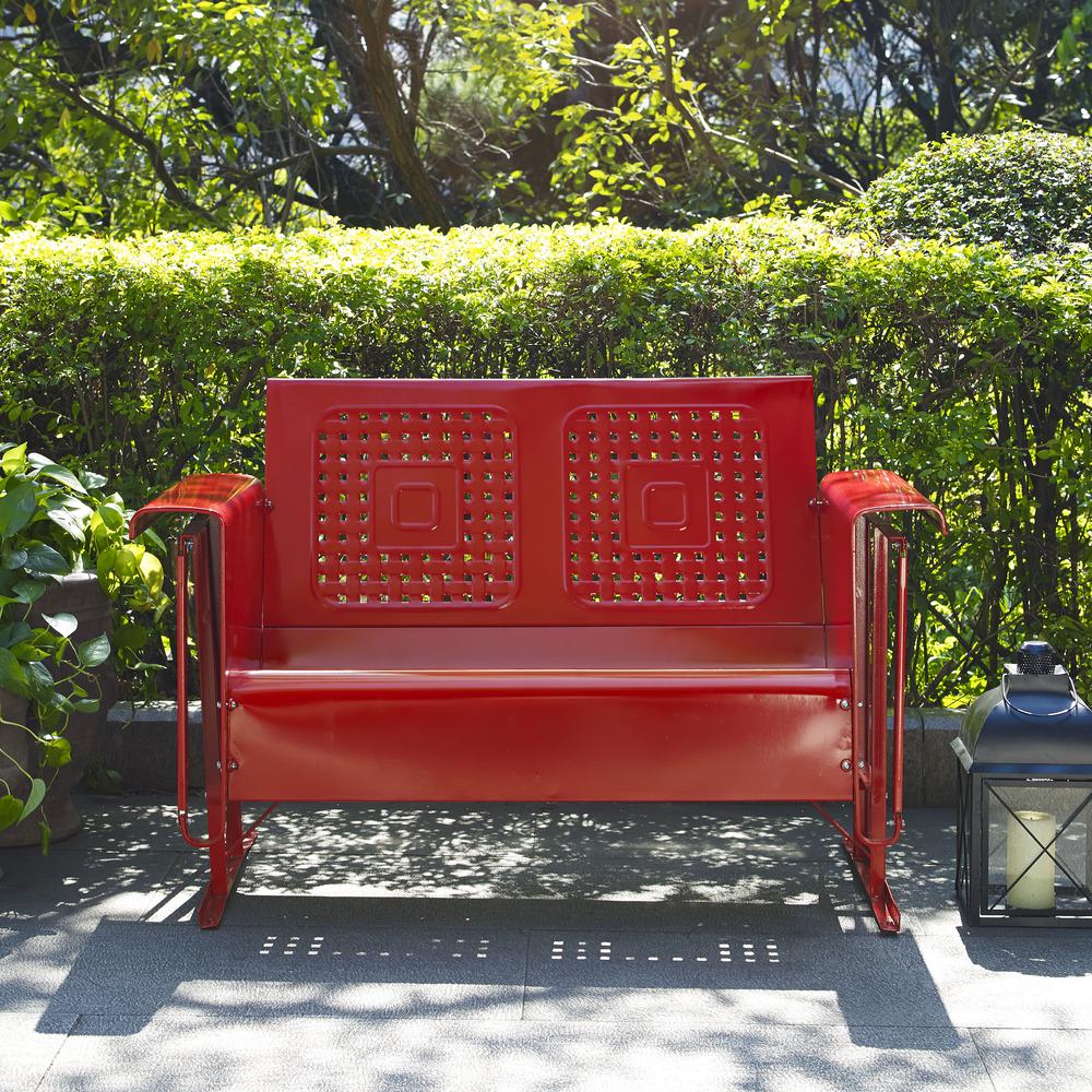 Bates Retro Outdoor Loveseat Glider