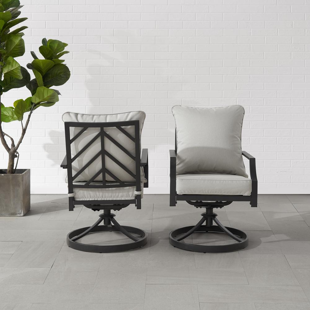 Otto 2Pc Swivel Outdoor Dining Chair Set – 2 Swivel Chairs