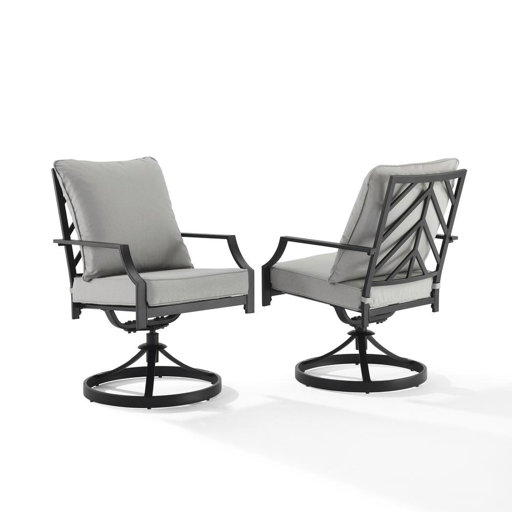 Otto 2Pc Swivel Outdoor Dining Chair Set – 2 Swivel Chairs