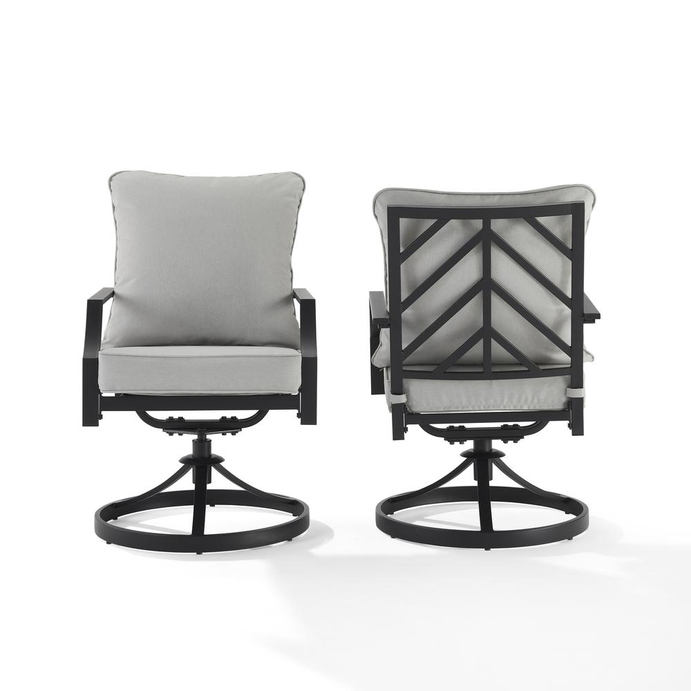 Otto 2Pc Swivel Outdoor Dining Chair Set – 2 Swivel Chairs