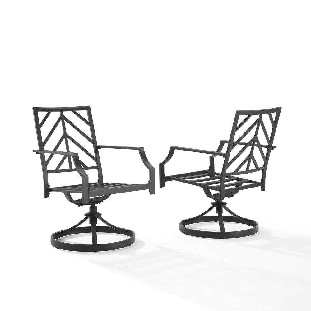 Otto 2Pc Swivel Outdoor Dining Chair Set – 2 Swivel Chairs
