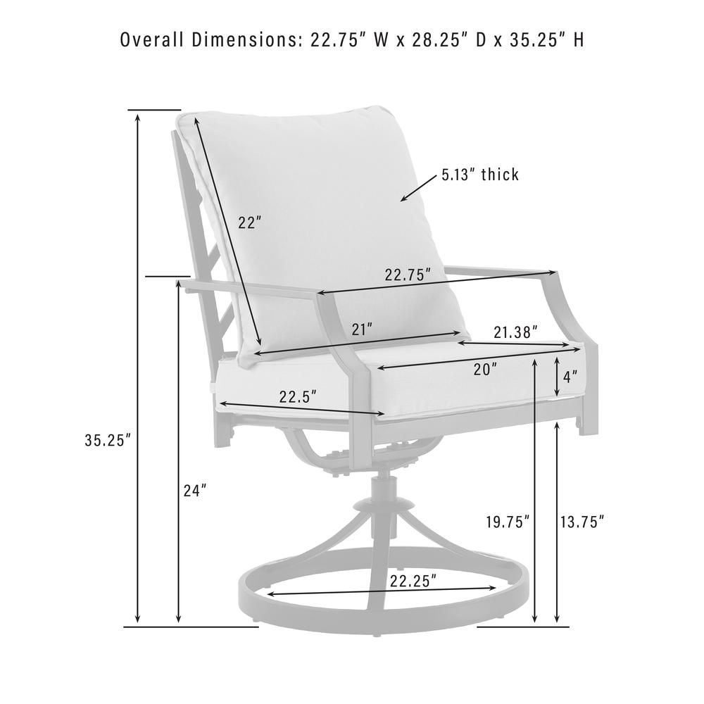 Otto 2Pc Swivel Outdoor Dining Chair Set – 2 Swivel Chairs