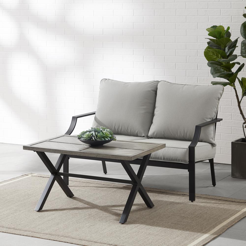 Otto 2Pc Outdoor Loveseat Patio Furniture Set – Loveseat & Coffee Table