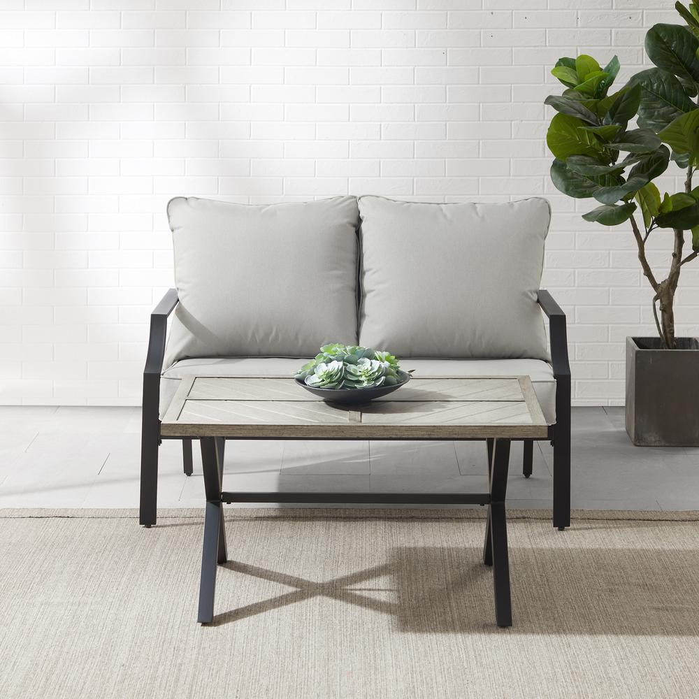 Otto 2Pc Outdoor Loveseat Patio Furniture Set – Loveseat & Coffee Table
