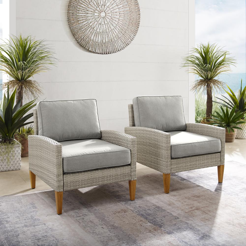 Capella 2Pc Wicker Outdoor Chair Set – 2 Armchairs