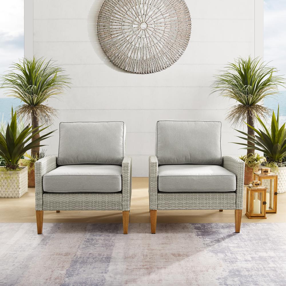 Capella 2Pc Wicker Outdoor Chair Set – 2 Armchairs