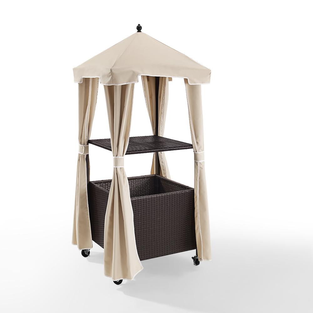 Palm Harbor Wicker Outdoor Storage Towel Valet