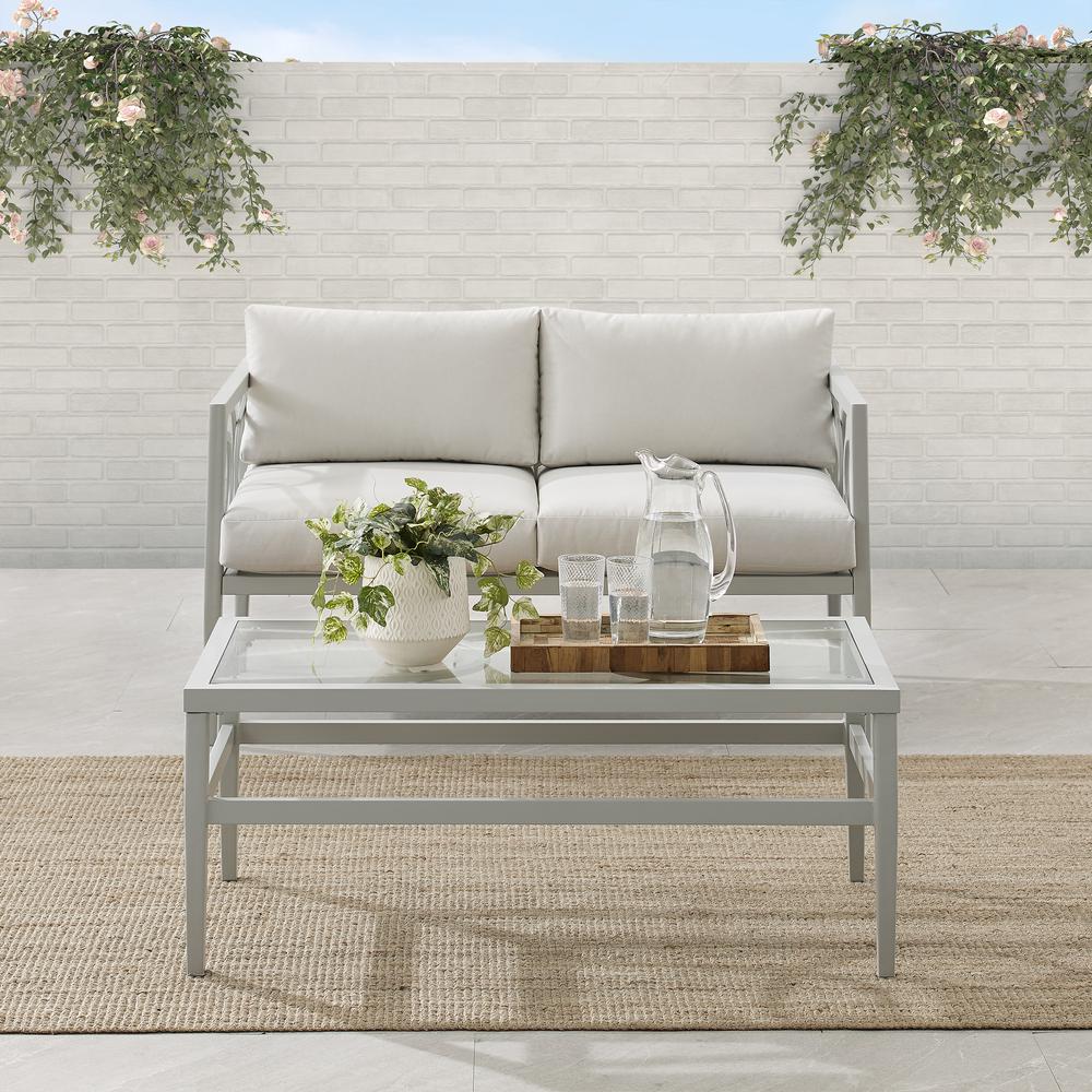 Ashford 2Pc Outdoor Loveseat Patio Furniture Set – Loveseat & Coffee Table