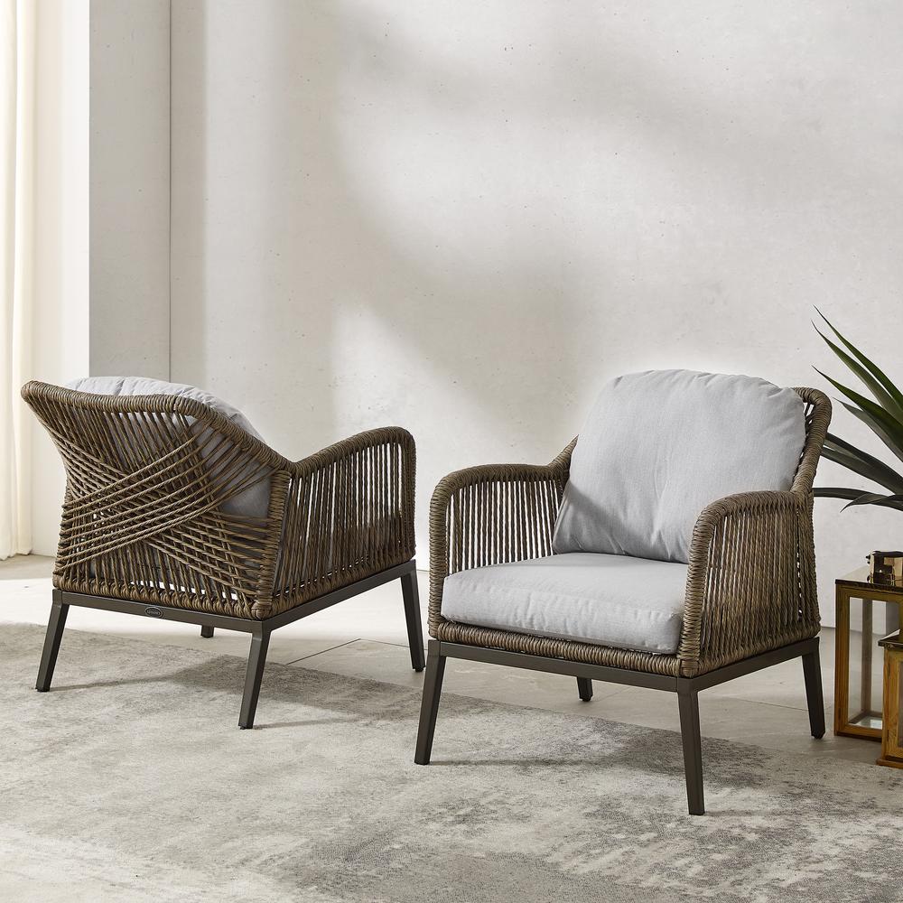Haven 2Pc Wicker Outdoor Chair Set – 2 Armchairs