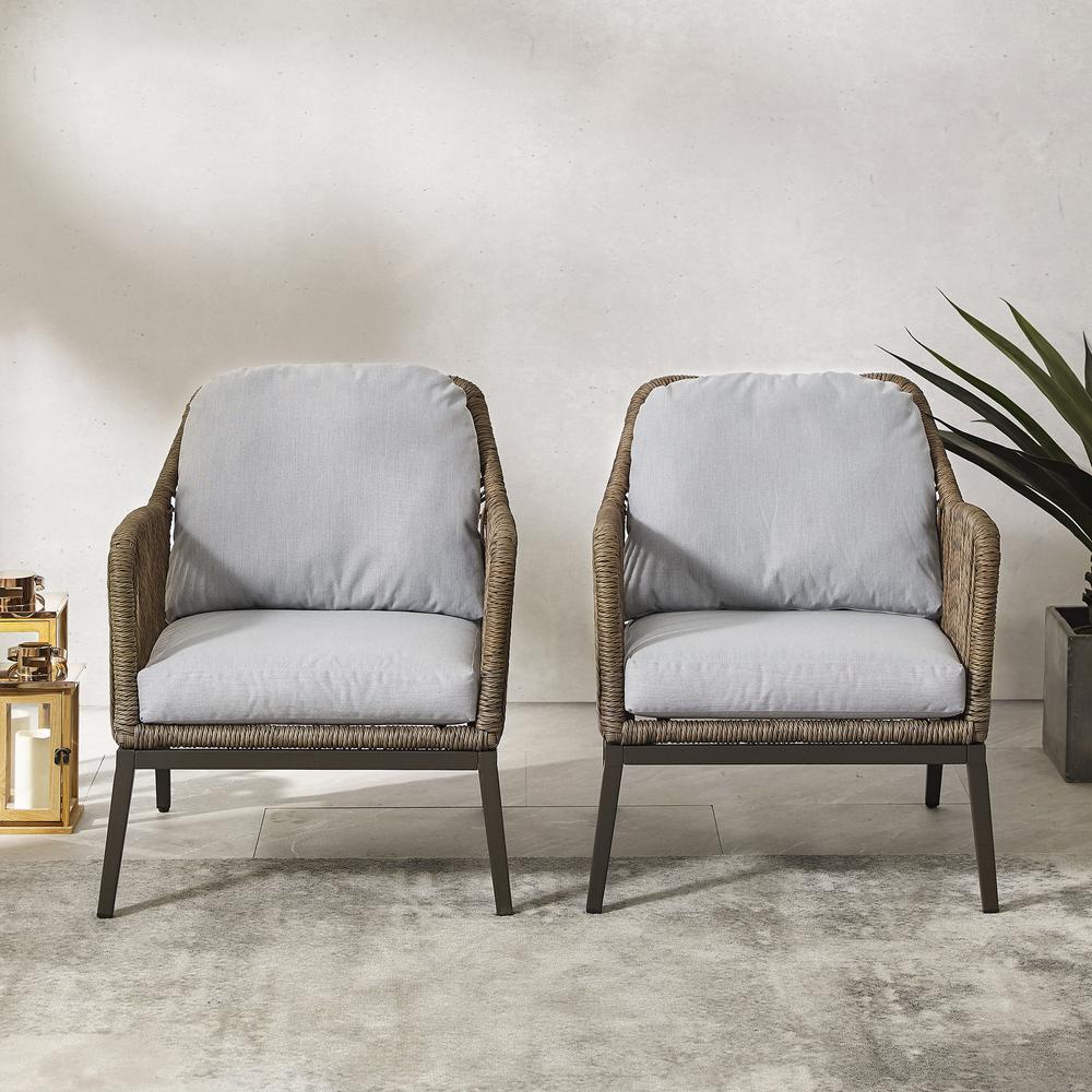 Haven 2Pc Wicker Outdoor Chair Set – 2 Armchairs
