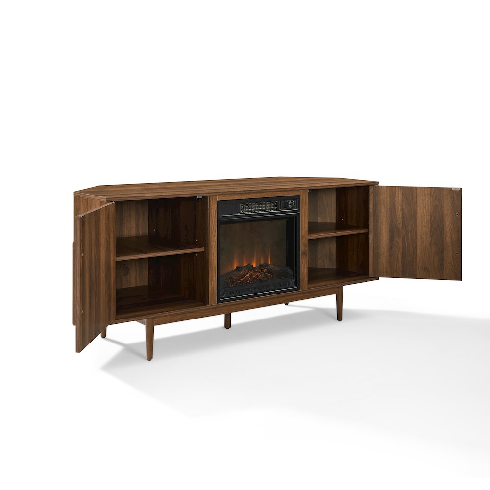 Liam Corner Fireplace Tv Stand For 65″ Tv Walnut