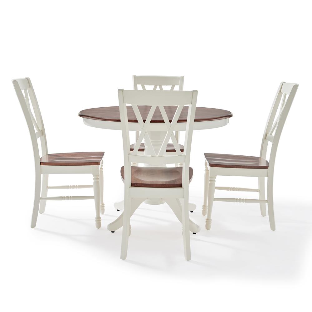 Shelby 5-Piece Round Dining Table Set For 4 – Table & 4 Chairs