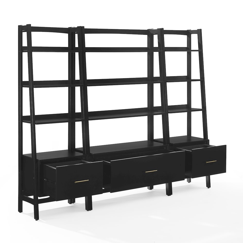 Landon 3-Piece Etagere Bookcase Set – Large Etagere & 2 Small Etageres