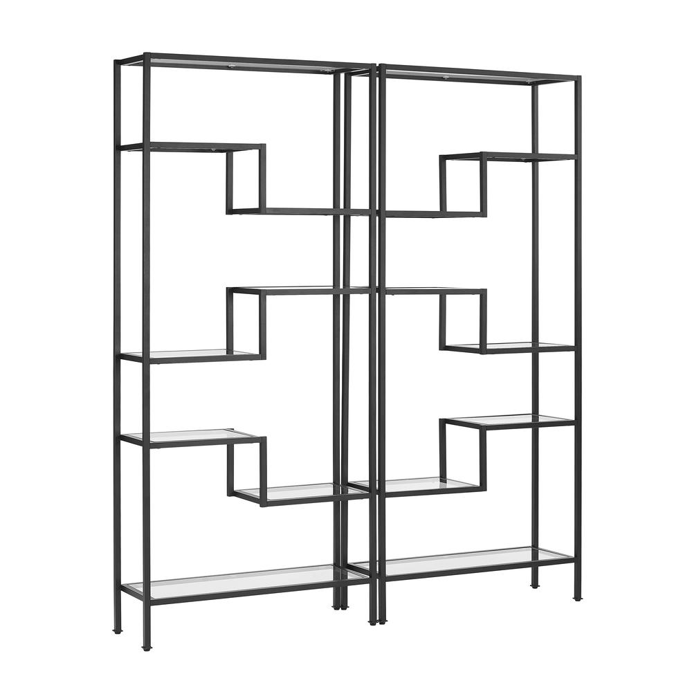 Sloane 2-Piece Etagere Bookcase Set – 2 Etageres