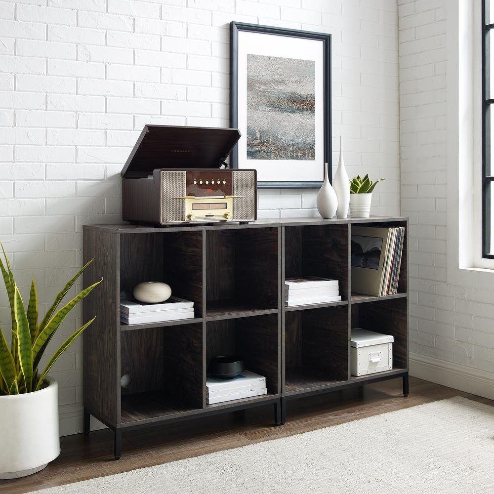 Jacobsen 2-Piece Record Storage Cube Bookcase Set – 2 Bookcases