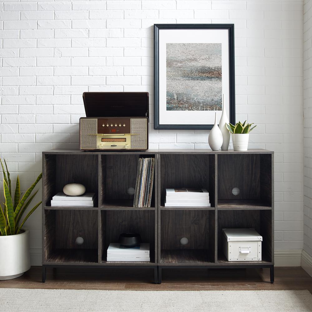 Jacobsen 2-Piece Record Storage Cube Bookcase Set – 2 Bookcases