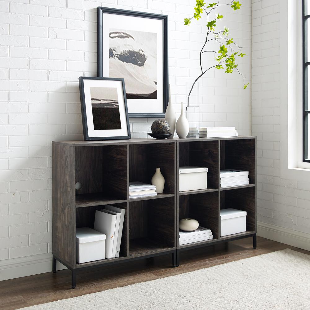 Jacobsen 2-Piece Record Storage Cube Bookcase Set – 2 Bookcases