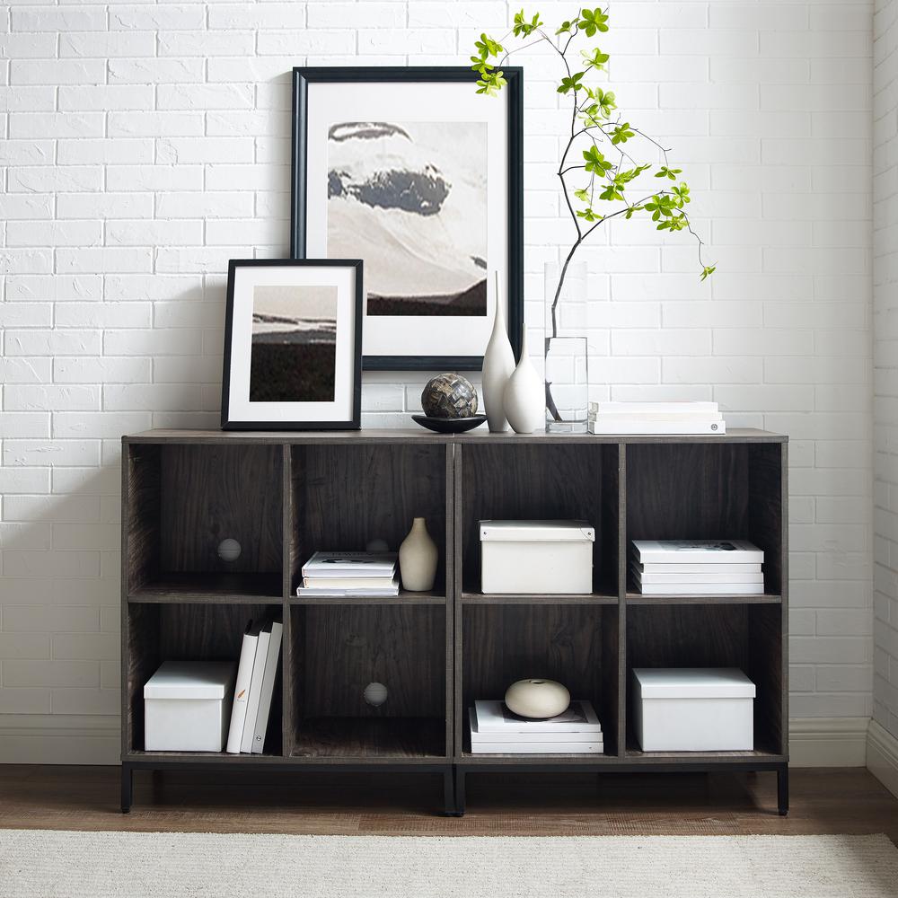 Jacobsen 2-Piece Record Storage Cube Bookcase Set – 2 Bookcases