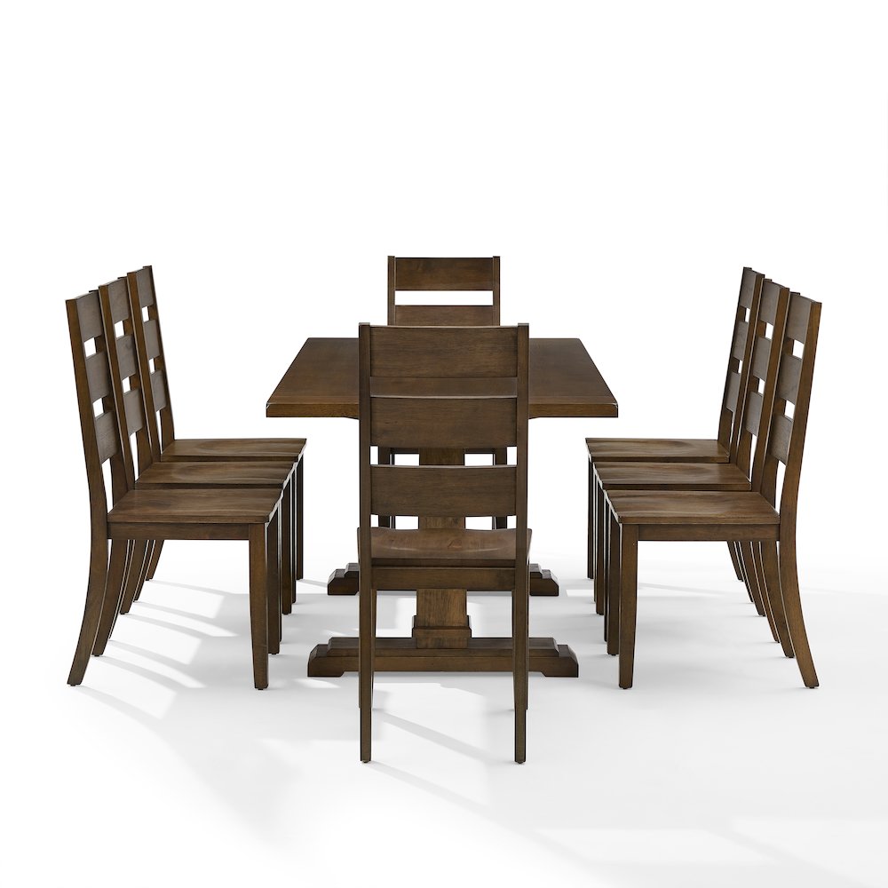 Joanna 9-Piece Dining Table Set For 8 – Table & 8 Ladder-Back Chairs