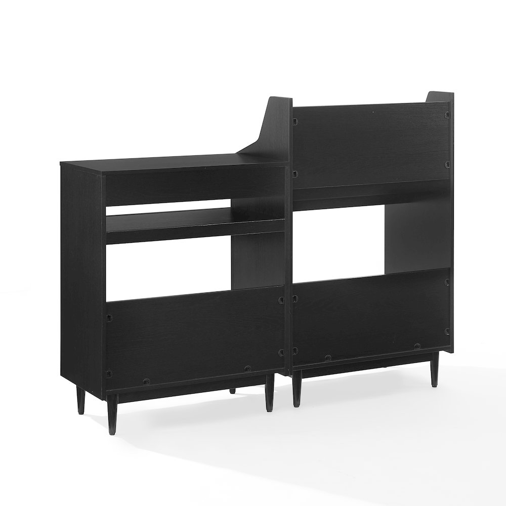 2-Piece Record Player Stand And Vinyl Storage Set