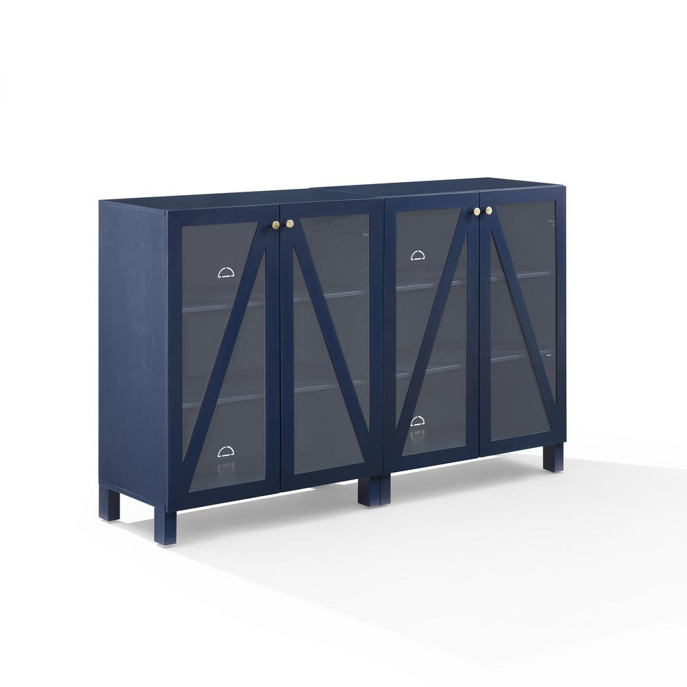 Cassai 2-Piece Media Sideboard Cabinet Set – 2 Storage Pantries