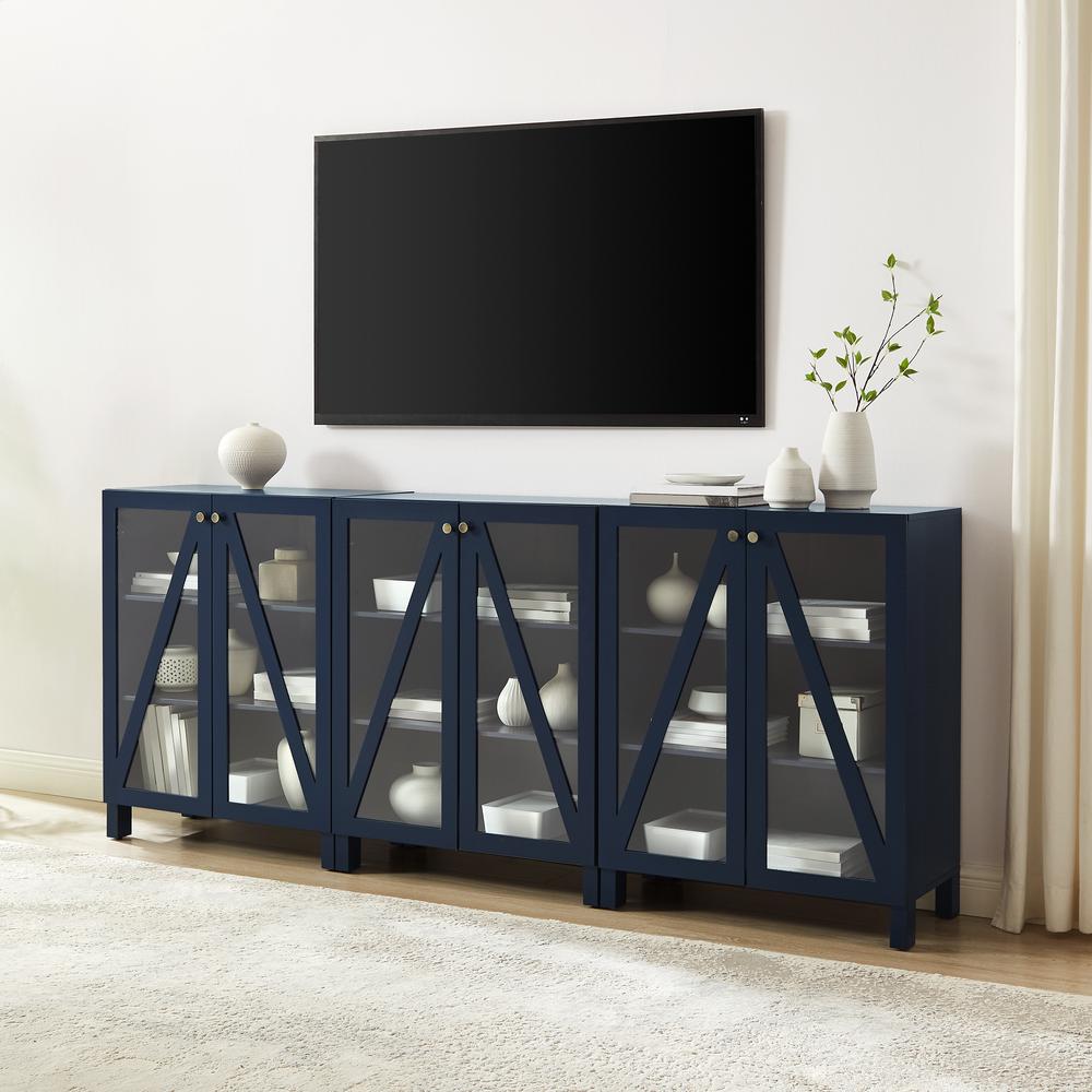 Cassai 3-Piece Media Sideboard Cabinet Set – 3 Storage Pantries