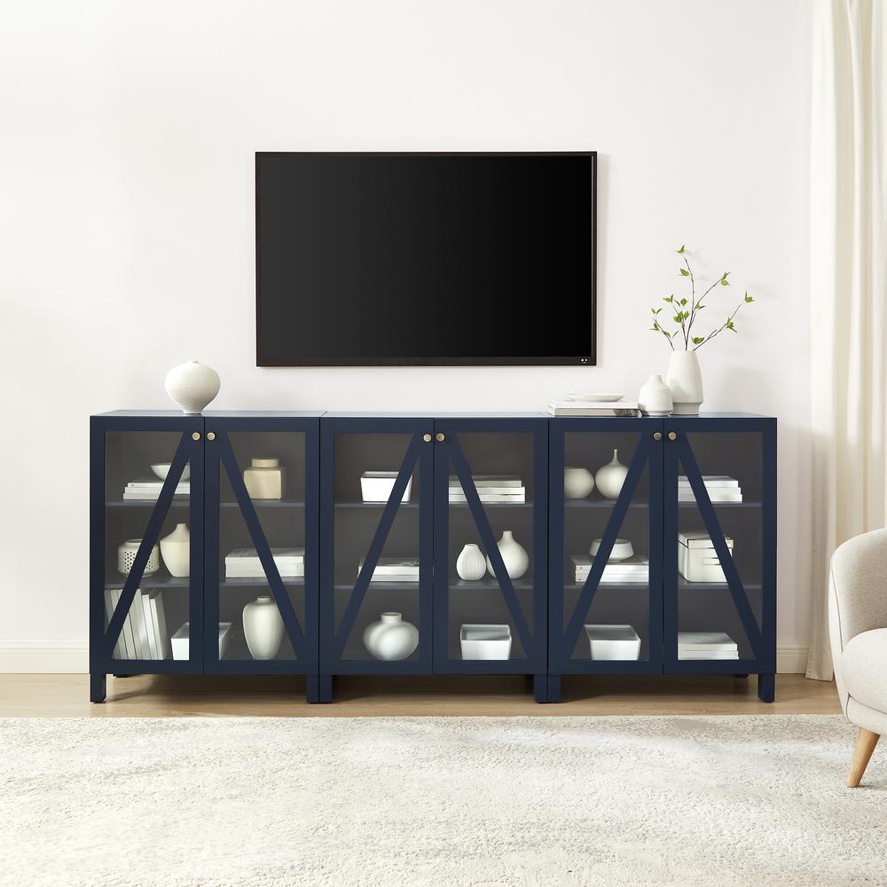 Cassai 3-Piece Media Sideboard Cabinet Set – 3 Storage Pantries