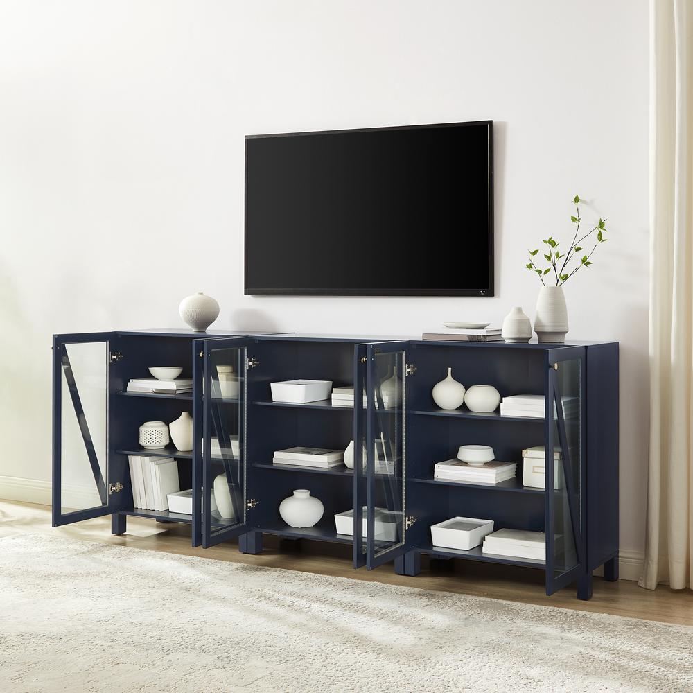 Cassai 3-Piece Media Sideboard Cabinet Set – 3 Storage Pantries