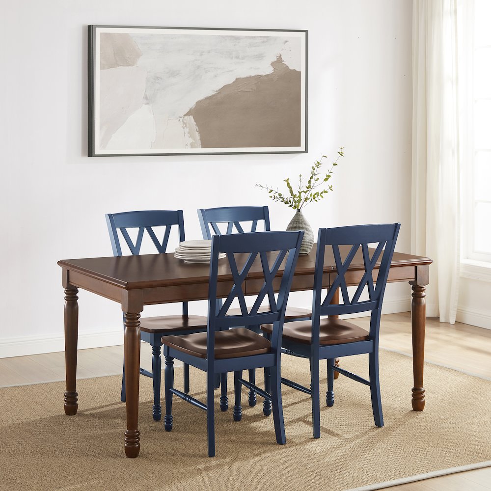 Shelby 5-Piece Dining Table Set For 4 – Table & 4 Chairs