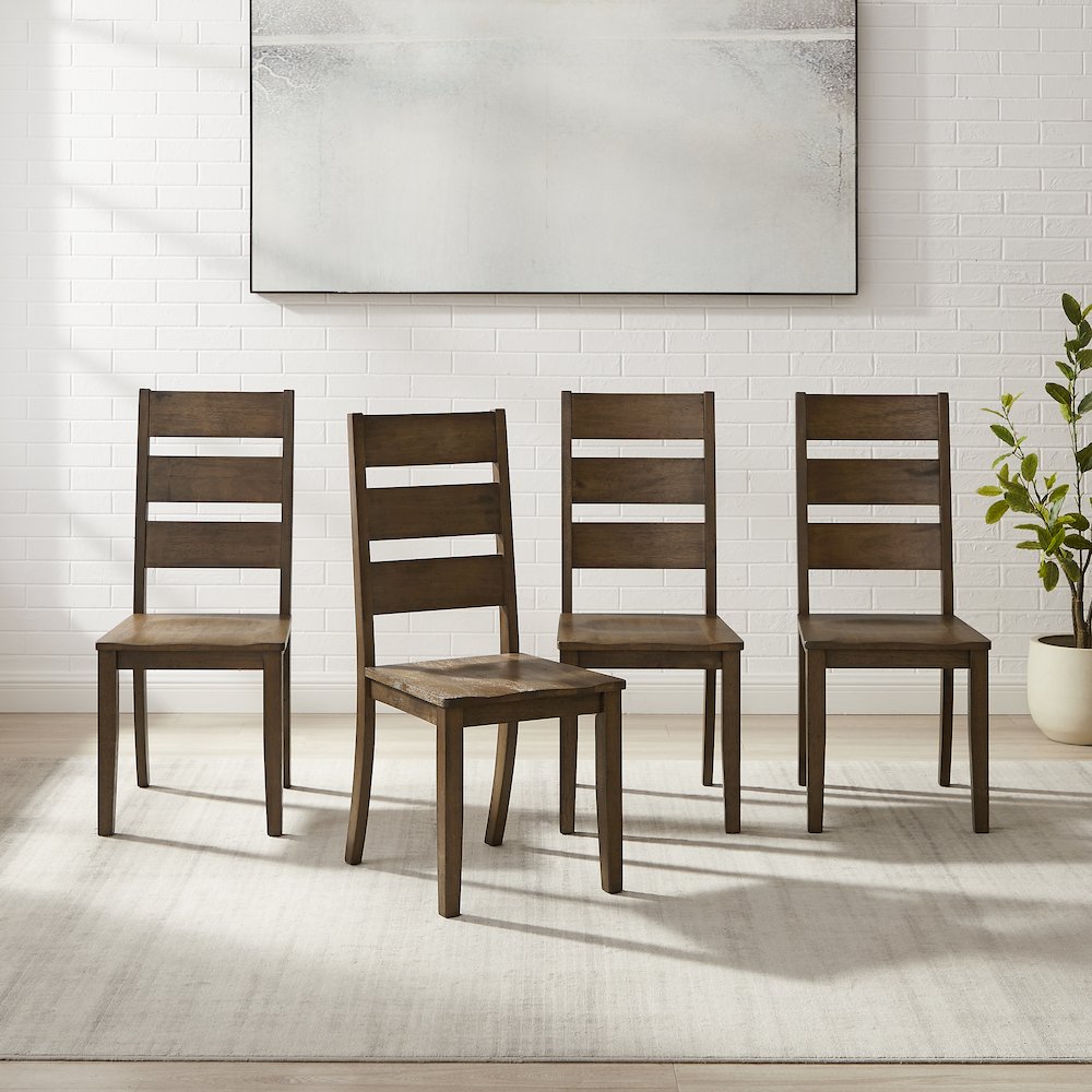 Joanna 4-Piece Ladder-Back Dining Chair Set – 4 Chairs