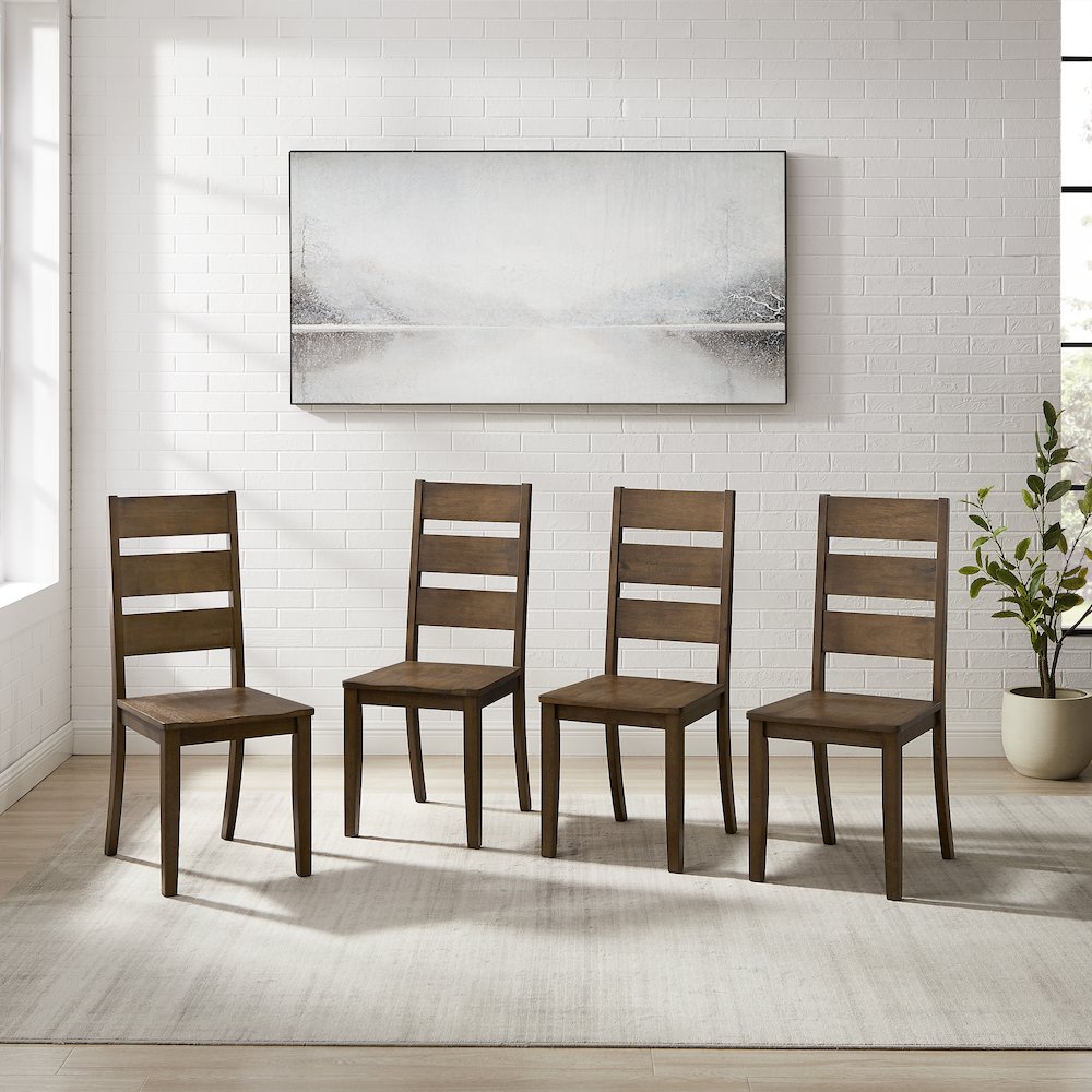 Joanna 4-Piece Ladder-Back Dining Chair Set – 4 Chairs