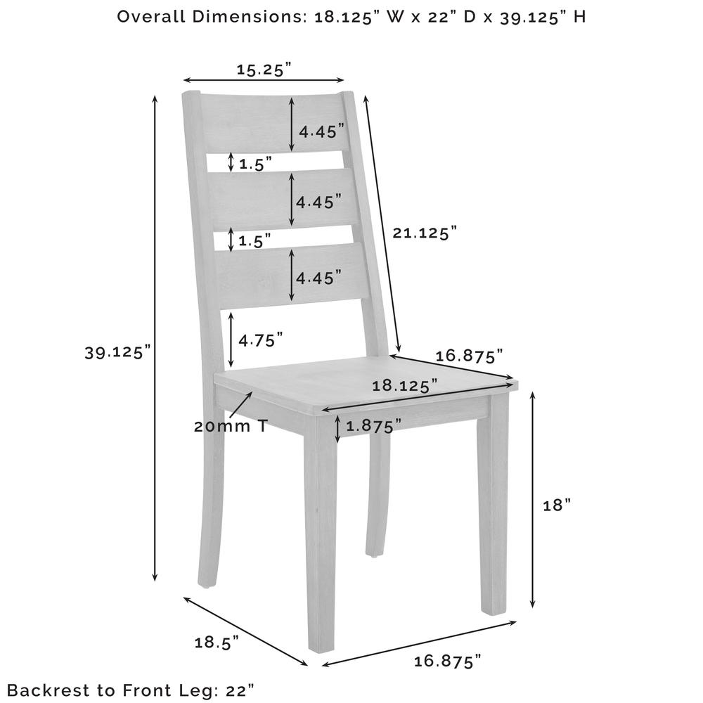 Joanna 4-Piece Ladder-Back Dining Chair Set – 4 Chairs