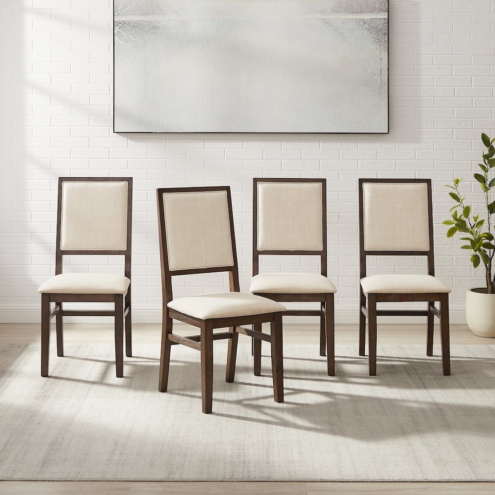 Joanna 4-Piece Upholstered Back Dining Chair Set – 4 Chairs